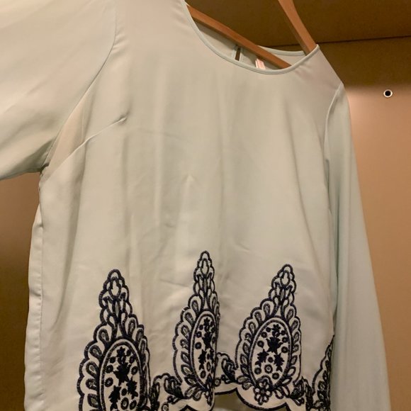 XHILARATION TOP BOHO BLOUSE - Picture 2 of 5